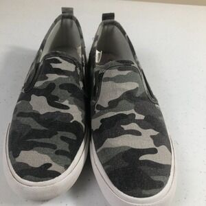 Tommy Bahama Womens 8.5 Camo Slip‎ On Sneaker Military Utility Athleisure Street